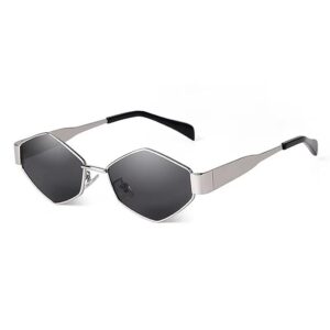 Fashionable Retro Hexagonal Sunglasses for Women & Men | Trendy, Stylish & Classic 90s Vintage Style | UV400 Protection & Durable Metal Frame